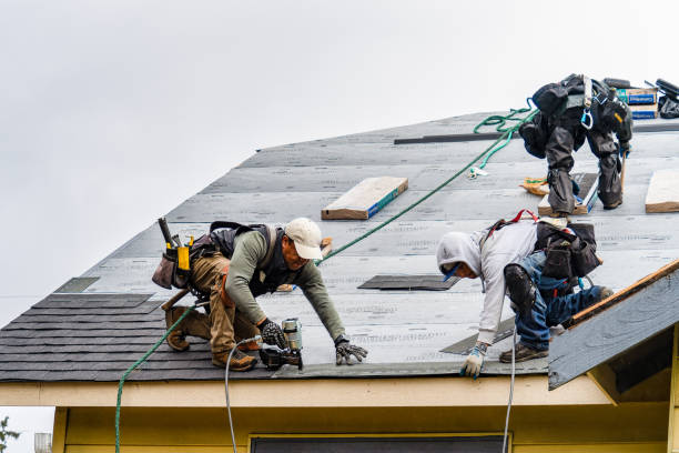 Professional Gutter Installation technician working in Oxford, GA